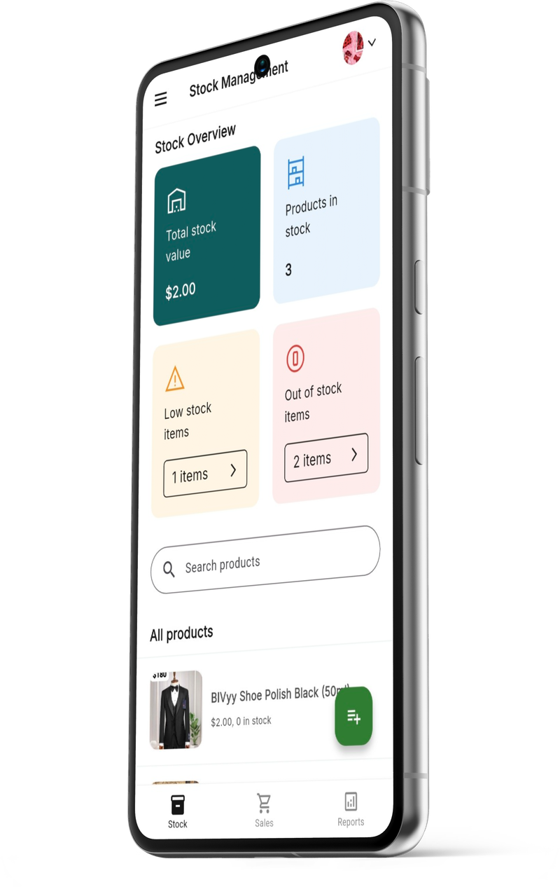 Fibonara Retail app on a mobile device